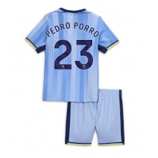 Tottenham Hotspur Pedro Porro #23 Bortaställ Barn 2024-25 Korta ärmar (+ Korta byxor)